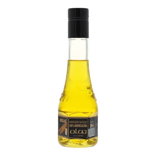 Solio kukoricacsíra-olaj, hidegen sajtolt, ét- és salátaolaj, 200 ml