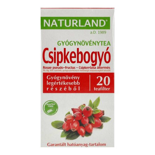 Naturland csipkebogyó gyógynövénytea, filteres, 20 db