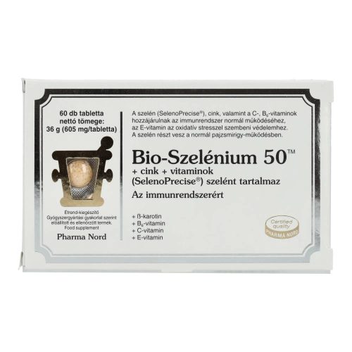 Pharma Nord Bio-Szelénium 50+cink+vitaminok, 60 db