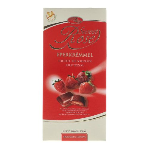 Microse Sweet Rose tejcsokoládé, eperkrémes, 100 g