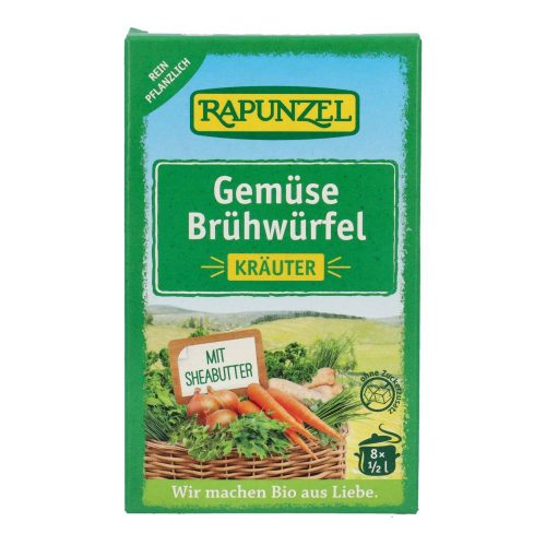 Rapunzel bio zöldségleveskocka, zöldfűszerekkel, 8 db