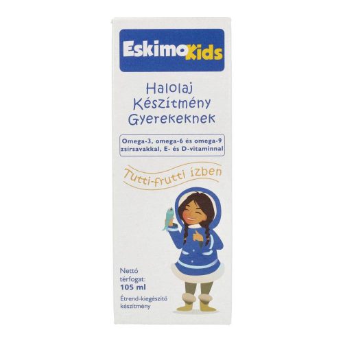 Eskimo Kids halolaj készítmény gyerekeknek, tutti-frutti, 105 ml