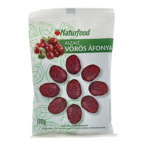Naturfood aszalt vörös áfonya, édesített, 100 g