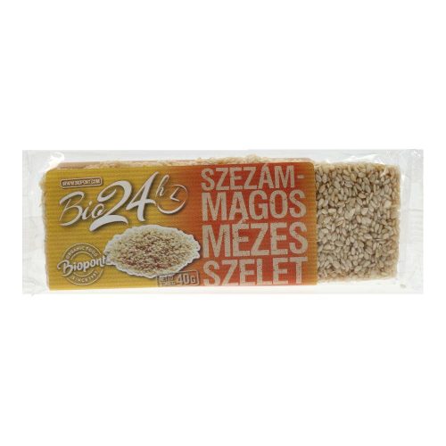 Biopont Bio24h bio mézes szelet, szezámmagos, 40 g