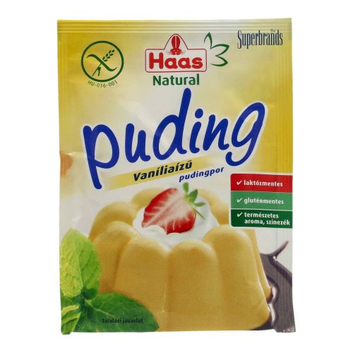 Haas Natural pudingpor, vaníliás, 40 g