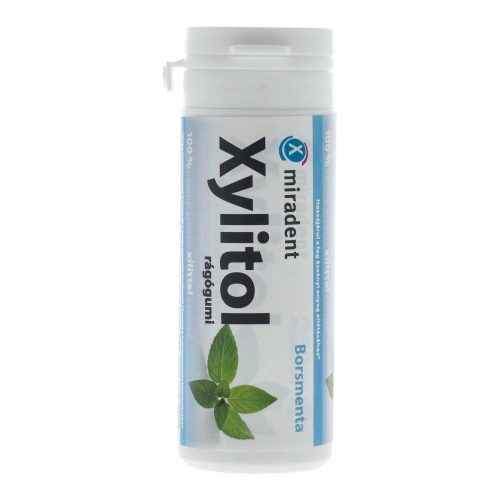 Miradent Xylitol rágógumi, borsmenta, 30 db