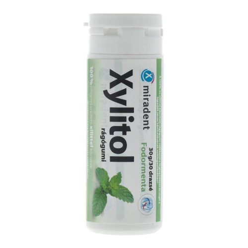 Miradent Xylitol rágógumi, fodormenta, 30 db
