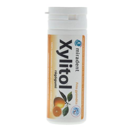 Miradent Xylitol rágógumi, narancsos, 30 db