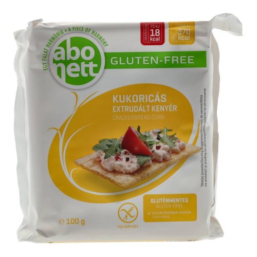 Abonett gluténmentes extrudált kenyér, kukoricás, 100 g
