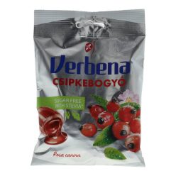   Verbena gyógynövényes cukorka, csipkebogyó,  cukormentes, steviával, 60 g