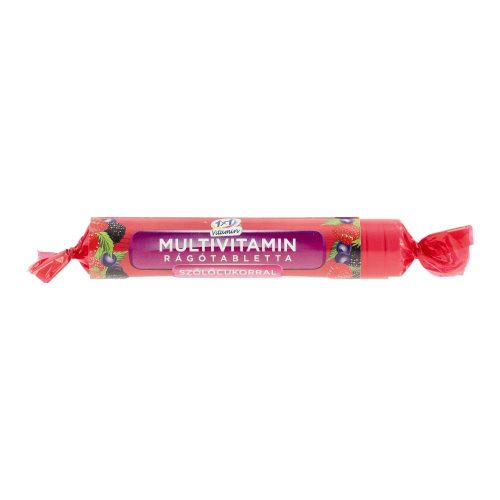 1X1 Vitamin multivitamin rágótabletta szőlőcukorral, erdei gyümölcsös, 17 db