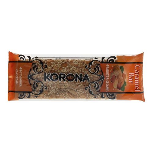 Korona karamellszelet, földimogyorós-szezámos, 60 g