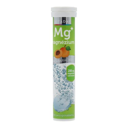 Vitaday magnézium pezsgőtabletta, sárgabarackízű, 20 db