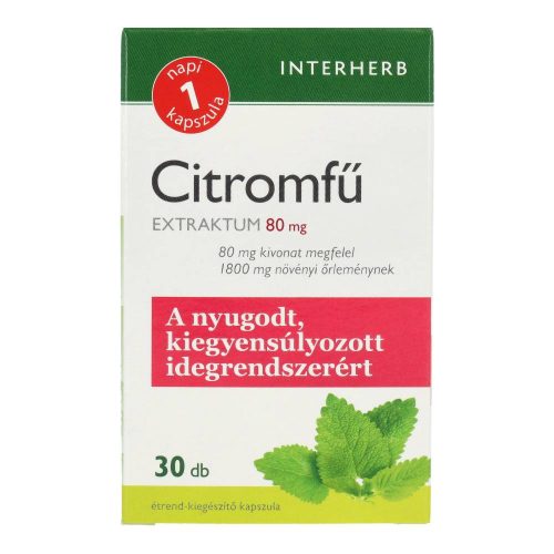 Interherb citromfű extraktum kapszula, 30 db