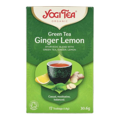 Yogi Tea bio zöld tea, filteres, gyömbér-citrom, 17 db