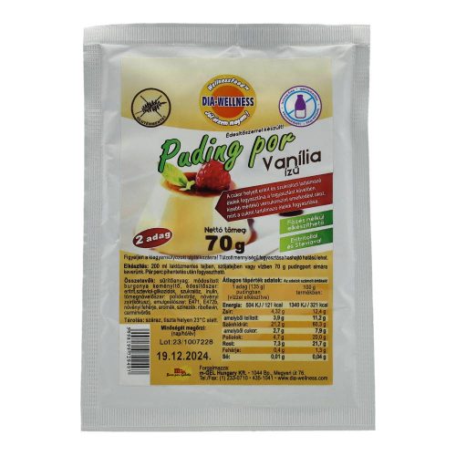 Dia-Wellness pudingpor, vanília ízű, 70 g
