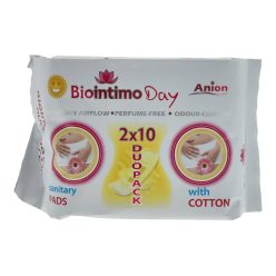   Biointimo Day anionos intim szárnyas betét, duo pack, 20 db