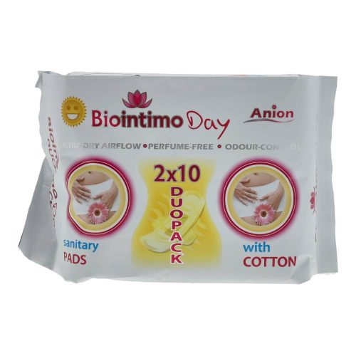 Biointimo Day anionos intim szárnyas betét, duo pack, 20 db