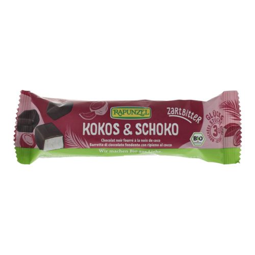 Rapunzel bio kókuszkockák, étcsokis, 50 g