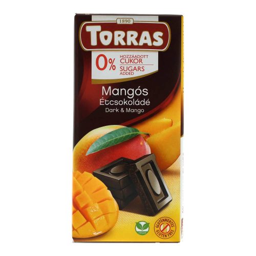 Torras étcsokoládé, mangós, 75 g