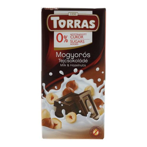 Torras tejcsokoládé, mogyorós, 75 g