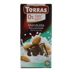 Torras tejcsokoládé, mandulás, 75 g