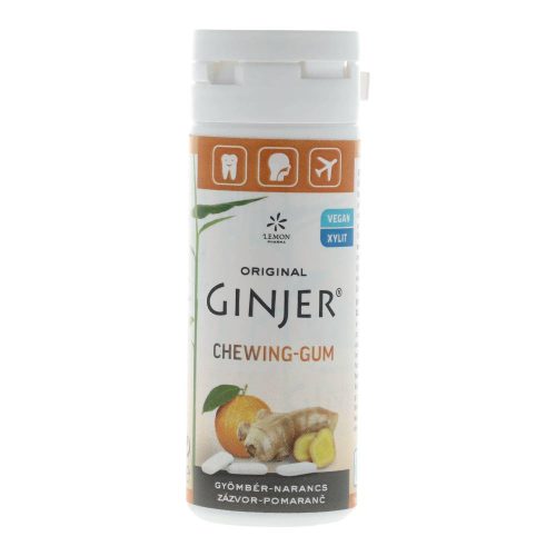 Lemon Pharma Ginjer rágógumi, gyömbéres-narancsos, 30 g