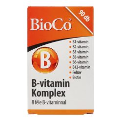   Bioco B-vitamin komplex tabletta, 8 féle B-vitaminnal, 90 db