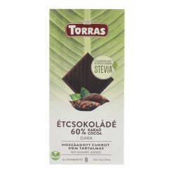 Torras steviás étcsokoládé, 60% kakaó, 100 g