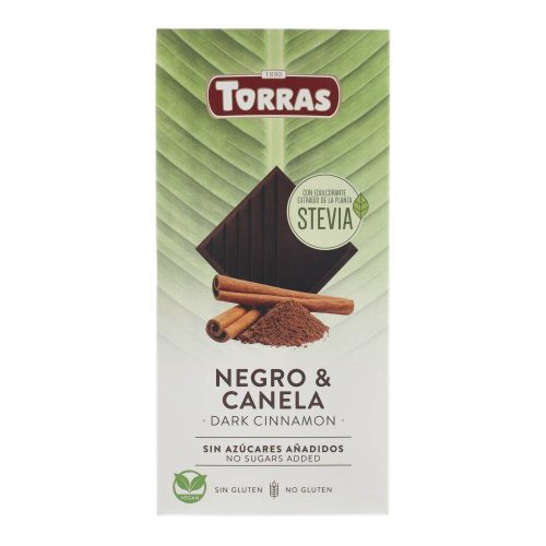 Torras étcsokoládé steviával, fahéjas, 125 g
