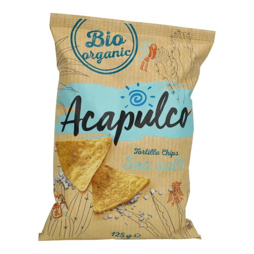 Acapulco bio tortilla csipsz, tengeri sós, 125 g