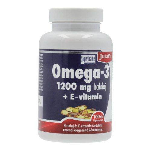 Jutavit omega-3 halolaj + E-vitamin, 1200 mg, 100 db