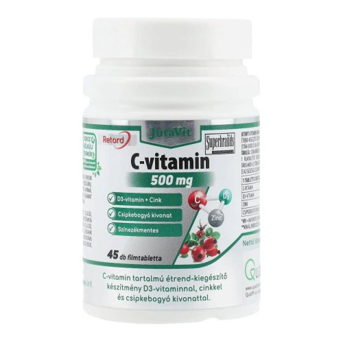 Jutavit C-vitamin, D3-vitamin + cink + csipkebogyó, 45 db