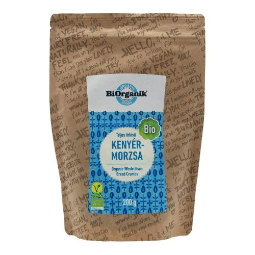 Biorganik bio teljes őrlésű kenyérmorzsa, 200 g