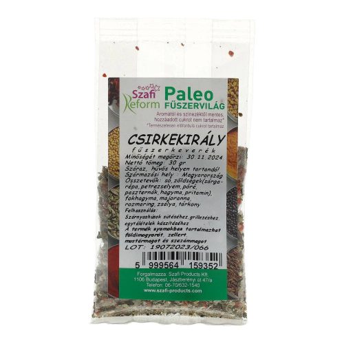 Szafi Reform Paleo Fűszervilág Csirkekirály fűszerkeverék, 30 g