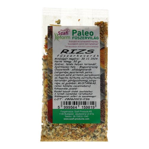 Szafi Reform Paleo Fűszervilág rizs fűszerkeverék, 50 g