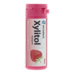 Miradent Xylitol rágógumi gyerekeknek, epres, 30 db