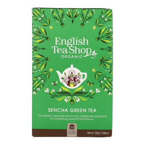 English Tea Shop bio sencha zöld tea, filteres, 20 db