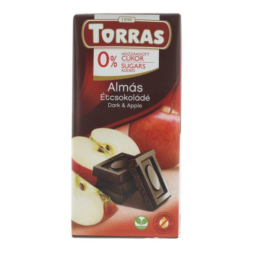Torras étcsokoládé, almás, 75 g