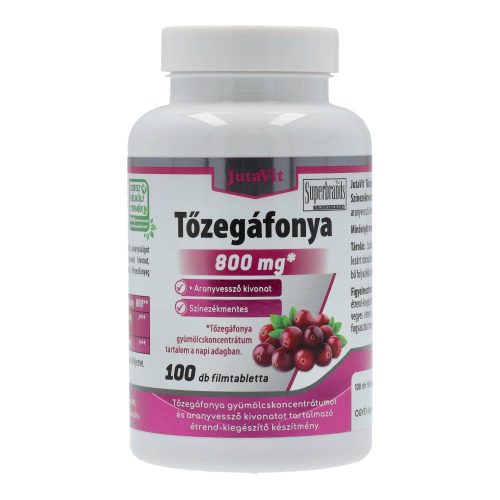 Jutavit tőzegáfonya + aranyvessző-kivonat, 800 mg, 100 db