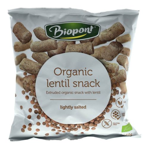 Biopont bio lencse snack, enyhén sózott, 60 g