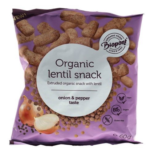 Biopont extrudált bio lencse, hagymás-borsos, 60 g