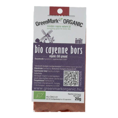 Greenmark bio cayenne bors, őrölt, 20 g