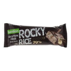   Benlian Rocky Rice puffasztott barna rizs szelet, étcsokis, 18 g