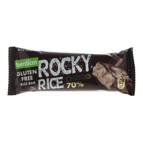 Benlian Rocky Rice puffasztott barna rizs szelet, étcsokis, 18 g