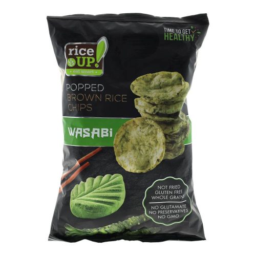 Rice UP barnarizs-csipsz, wasabival, 60 g