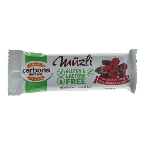 Cerbona müzliszelet, étcsokoládés-málnás, 35 g