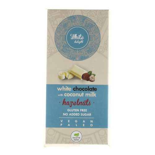 Health Market White delight kókusztejes fehér csokoládé, mogyorós, 80 g