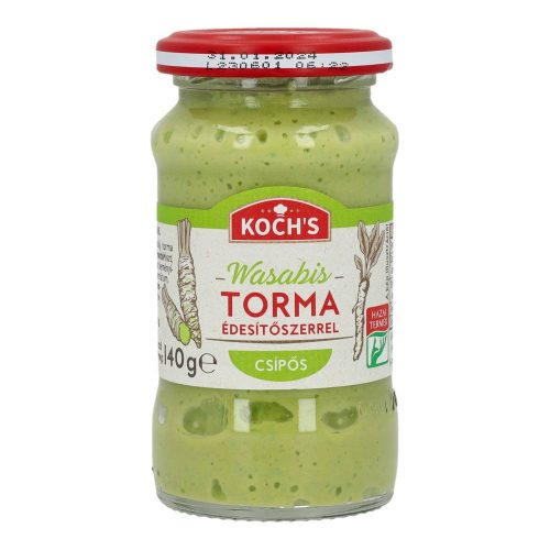 Koch's wasabis torma, csípős, édesítőszerrel, 140 g