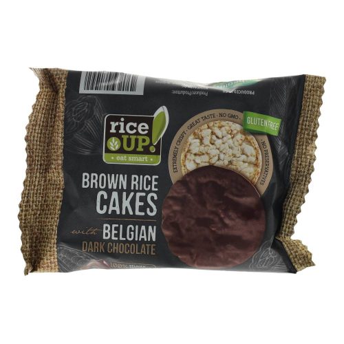 Rice UP puffasztott barnarizs-szelet, belga étcsokoládés, 30 g